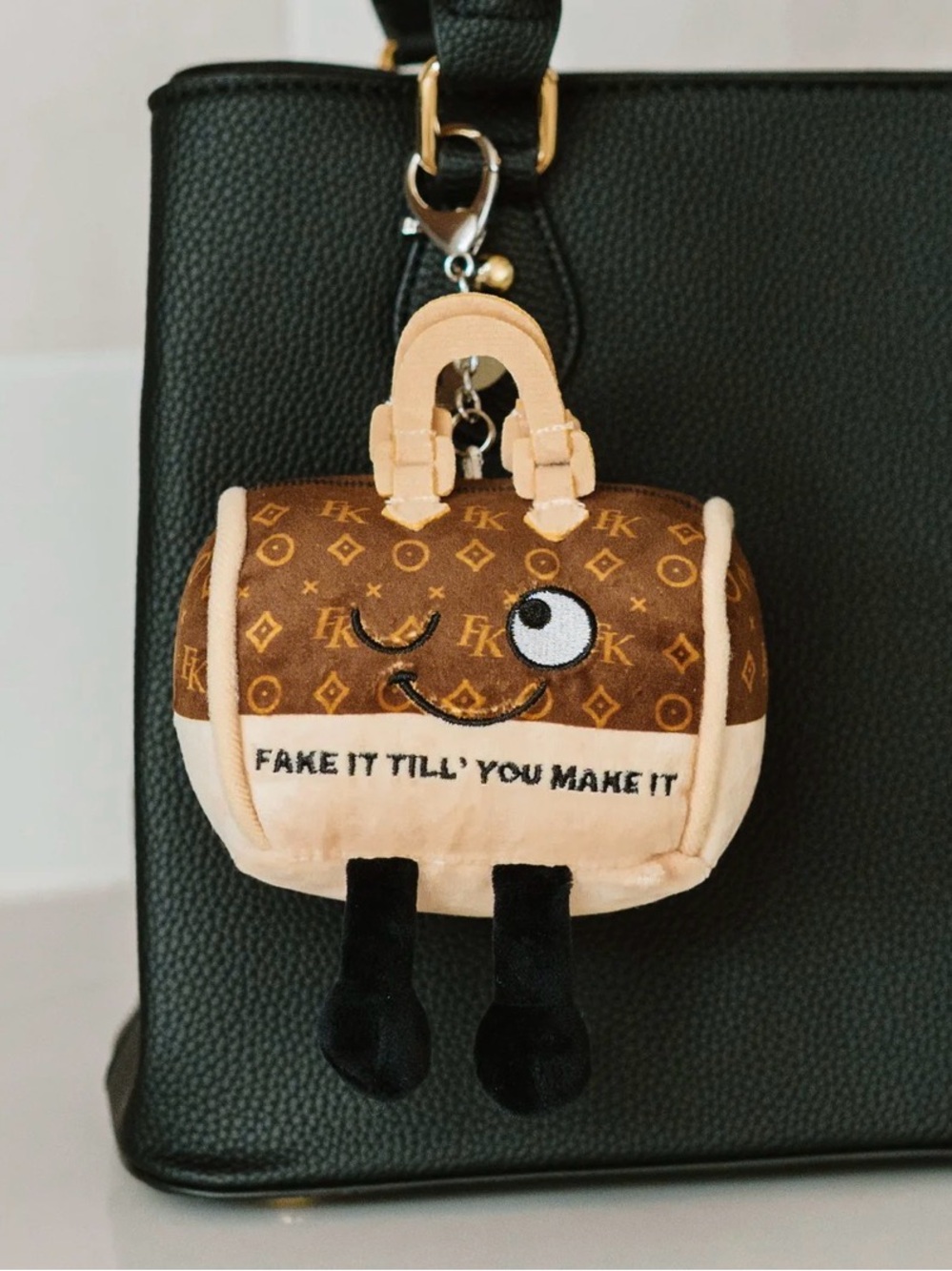 Punchkins "Fake It Til You Make it" Purse Plush Bag Charm- NEW